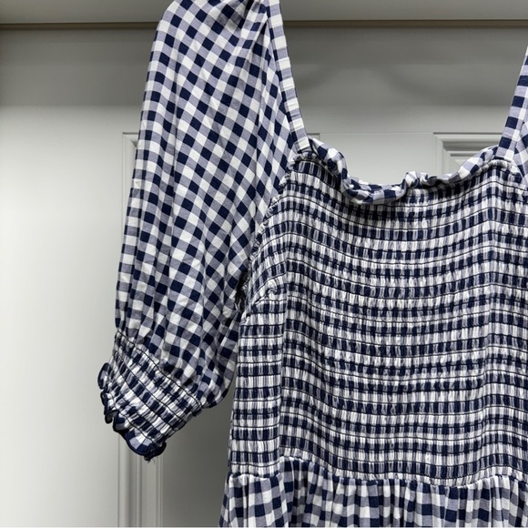 Draper James Lee Ann Dress in Blue & White Gingham - Picture 5 of 11